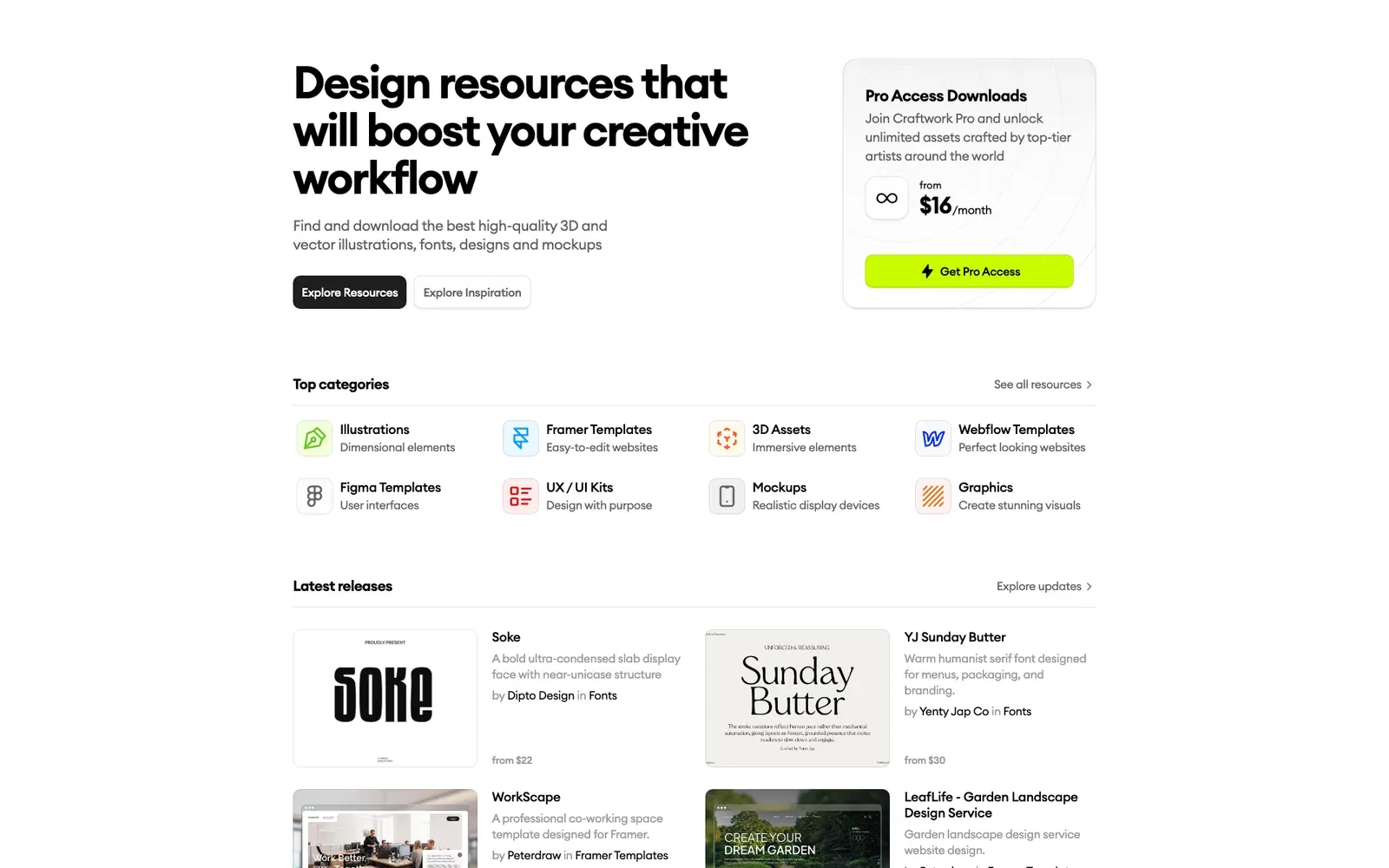 Craftwork website, 2026