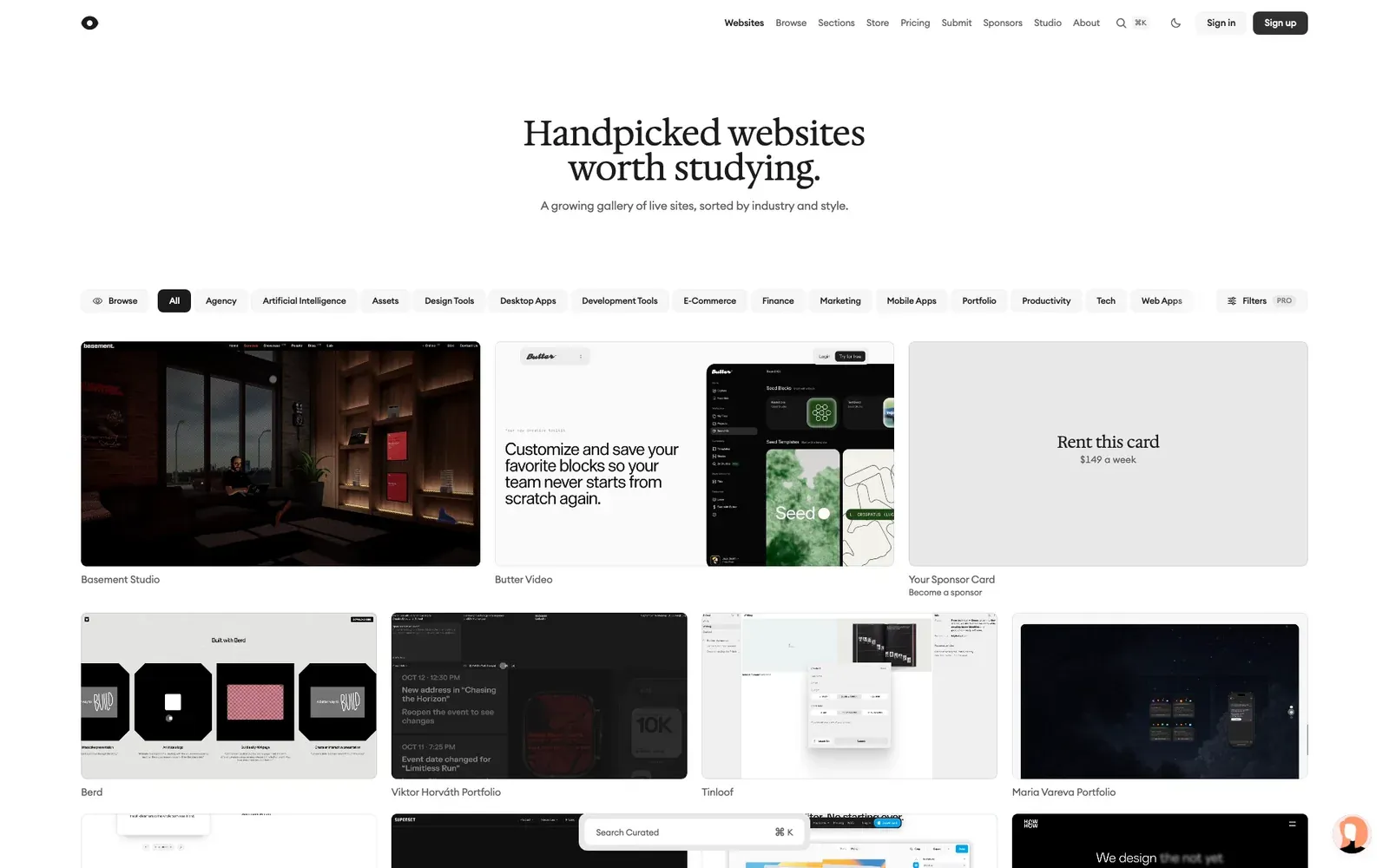 Curated website, 2026